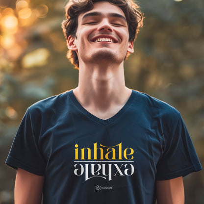 Inhale - exhale – Unisex V-Neck T-Shirt